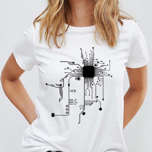  Tricou cu diagramă de circuit al procesorului CPU